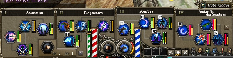Skills da Assassina, Tier 1 ao Tier 4