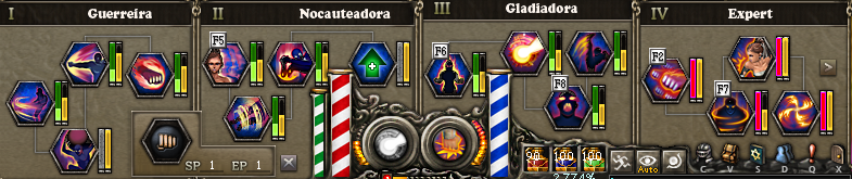 Skills da Guerreira, Tier 1 ao Tier 4 — Priston Tale