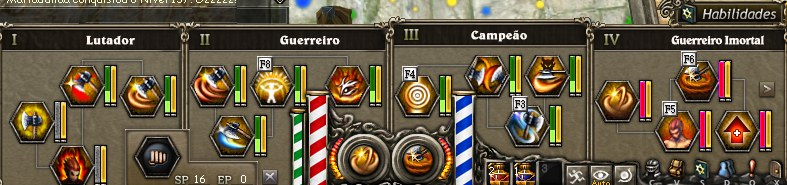 Skills do Lutador, Tier 1 ao Tier 4