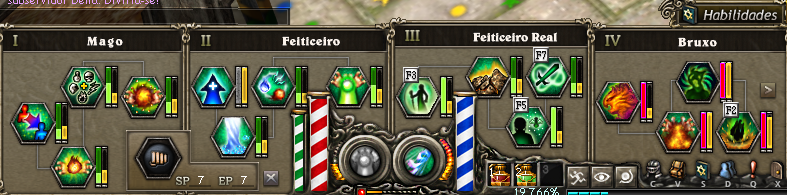 Skills do Mago, Tier 1 ao Tier 4